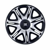 Kołpaki samochodowe - Kołpaki OMP Ghost Speed Czarny Srebrzysty 15" (4 uds) - miniaturka - grafika 1