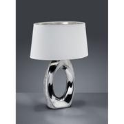 Lampy stojące - Trio RL Taba R50521089 lampka stołowa lampa 1x60W E27 srebrny / biały - miniaturka - grafika 1