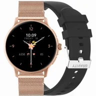 Smartwatch - Gravity GT12-4 Złoty, Czarny - miniaturka - grafika 1