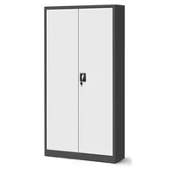 Szafy biurowe - JAN NOWAK model JAN 900x1850x400 biurowa szafa metalowa na akta: antracytowo-biała - miniaturka - grafika 1