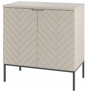 Kaszmirowa ryflowana szafka z blatem 80 cm ASPEN-09 czarne nóżki - Szafki łazienkowe - miniaturka - grafika 1