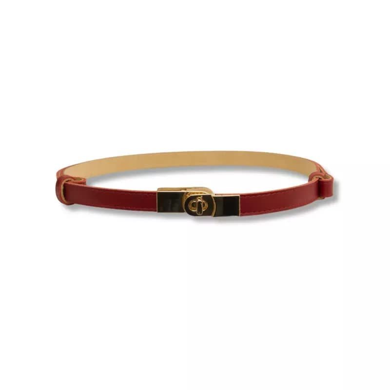 Pasek damski skórzany czerwony Kallie Giovani