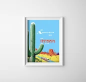 Plakaty - Plakat retro do salonu Podróż w Ameryce plakat Arizona Travel - miniaturka - grafika 1