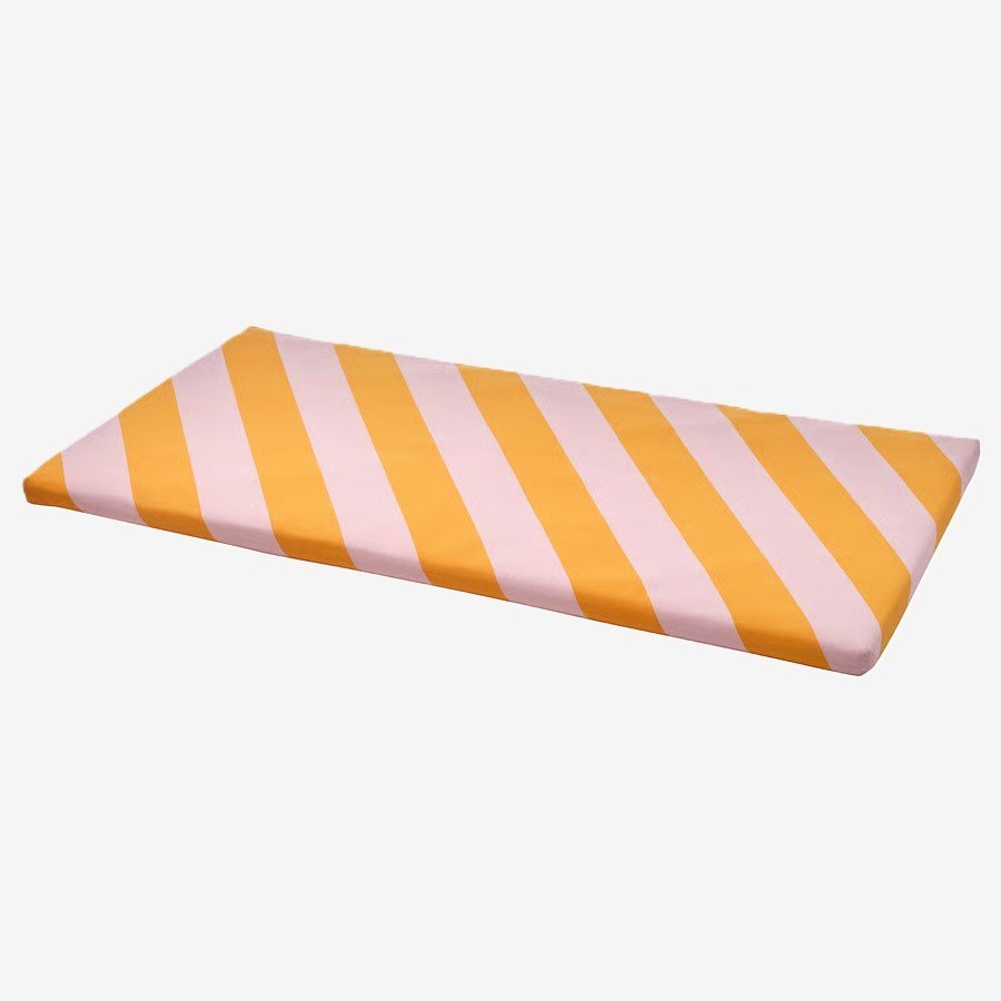 Poduszka na ławkę BÄNKKAMRAT/S. Lanneskog, pink/yellow, 90x50x3 cm