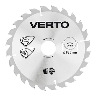 VERTO Tarcza do pilarki, widiowa, 185 x 30 mm, 36 zębów - Akcesoria do elektronarzędzi - miniaturka - grafika 1