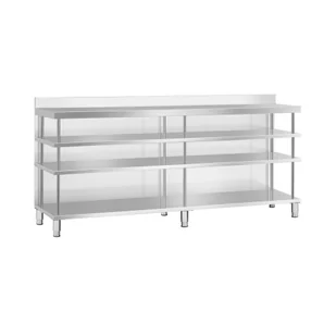 Royal Catering Stół roboczy barowy stal nierdzewna 250 x 60 x 105 cm - Meble gastronomiczne - miniaturka - grafika 1
