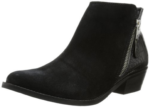 PIECES Damskie kozaki Danja Suede Bootblack, czarny - czarny Black - 41 EU