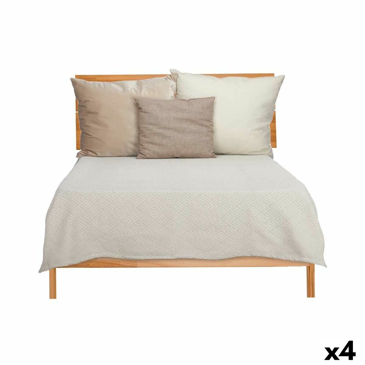 Kołdra 240 x 260 cm Geometric Beige (4 sztuki)