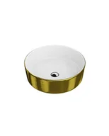 Umywalki - Lavita Umywalka nablatowa Merida Brushed Gold - miniaturka - grafika 1