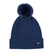 Czapki damskie - Damska czapka o splocie w jodełkę - miniaturka - grafika 1