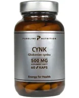 Witaminy i minerały - Glukonian Cynku ekstrakt 500mg, 60 kapsułek - miniaturka - grafika 1