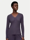 Piżamy damskie - Triumph Koszulka piżamowa Mix&Match 10225031 Granatowy Regular Fit - miniaturka - grafika 1