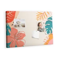 Tablice i flipcharty - Kolorowy Organizer - Tablica Korkowa z Pinezkami - Tropikalne wakacje 60x40 cm - miniaturka - grafika 1
