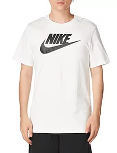 Nike Męski T-shirt sportowy biały Bia$33y/(czarny) M AR5004 - Koszulki męskie - miniaturka - grafika 1