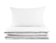 Pościel dla dzieci - Pościel dziecięca 100x160 bawełniana biała z plecaczkiem - miniaturka - grafika 1