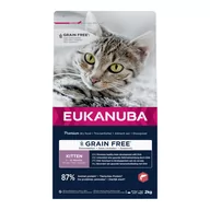 Sucha karma dla kotów - Eukanuba Kitten Grain Free, z łososiem - 2 kg - miniaturka - grafika 1