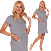 Piżamy ciążowe - Koszula do karmienia DOCTOR NAP 9941 dark grey M - miniaturka - grafika 1