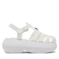 Sandały damskie - Sandały LOVE MOSCHINO JA16247I0II38100 Biały - miniaturka - grafika 1