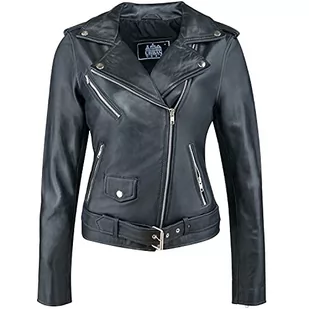 Urban Leather Kurtka damska Biker Perfecto Ladies, L, czarny UR-132 - Kurtki damskie - miniaturka - grafika 1