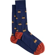 Skarpetki męskie - Hackett London Męskie skarpety All Over Harry Socks, granatowe, S/M - miniaturka - grafika 1