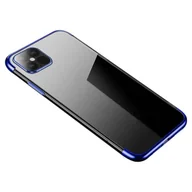 Etui i futerały do telefonów - Clear Color case żelowy pokrowiec etui z metaliczną ramką Samsung Galaxy A22 4G niebieski - miniaturka - grafika 1