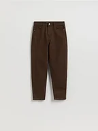 Spodnie damskie - Reserved - Jeansy mom fit slim - dark grey jeans - miniaturka - grafika 1