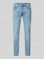 Spodnie męskie - Jeansy o kroju tapered fit z 5 kieszeniami model ‘LYON’ - miniaturka - grafika 1