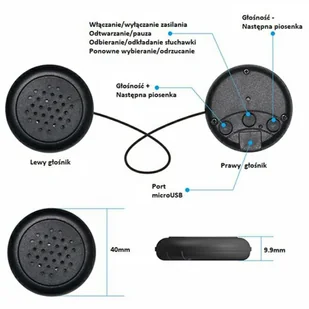 Opaska dziecięca z funkcją bluetooth Hipopotam / Hippo - Słuchawki - miniaturka - grafika 6