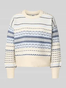 Sweter z dzianiny o kroju regular fit z obniżonymi ramionami model ‘ARIANNE’ - Swetry damskie - miniaturka - grafika 1