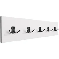 Wieszaki i stojaki - Nowoczesny wieszak ścienny biel alpejska + czarny R4-N19 - miniaturka - grafika 1