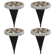 Lampy ogrodowe - vidaXL Solarne lampki gruntowe, z kolcami, 4 szt., ciepłe białe - miniaturka - grafika 1