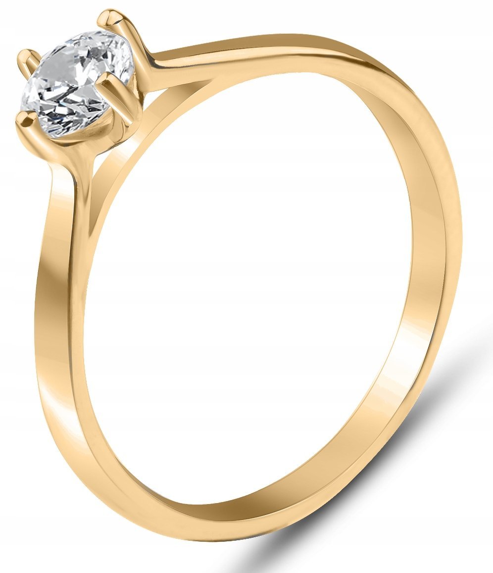 ZŁOTY KLASYCZNY PIERŚCIONEK ZARĘCZYNOWY 333