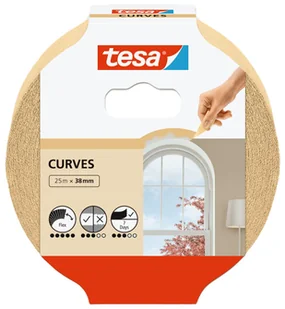 Taśma malarska do krzywizn 25 m x 25 mm Tesa - Folie i taśmy malarskie - miniaturka - grafika 1