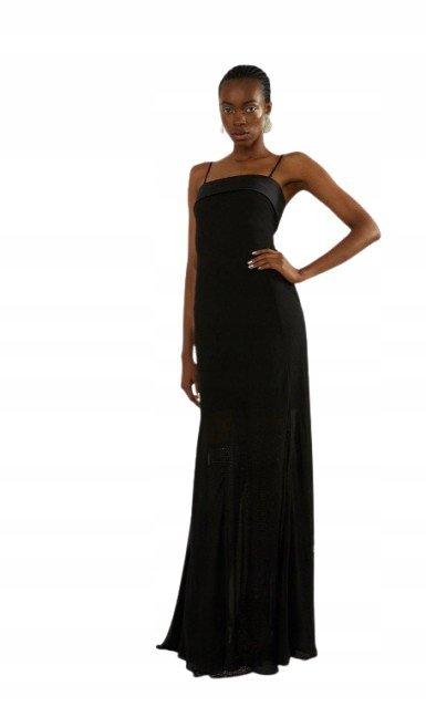 KAREN MILLEN SUKINKA CZARNA MAXI GŁADKA 40 1Y1F