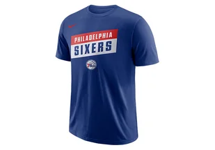 Nike Nba Philadelphia 76Ers Dry Tee Rush Blue - Koszulki męskie - miniaturka - grafika 1
