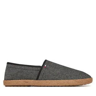 Espadryle Tommy Hilfiger Hilfiger Chambray Espadrille FM0FM05391 Czarny - Espadryle męskie - miniaturka - grafika 1