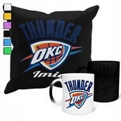 Gadżety dla niej i dla niego - ZESTAW KUBEK MAGICZNY ZMIENIAJĄCY KOLOR + POSZEWKA OKLAHOMA CITY NBA + IMIĘ - miniaturka - grafika 1