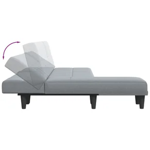 Sofa rozkładana L, jasnoszara, 255x140x70 cm, tkanina Lumarko! - Narożniki - miniaturka - grafika 7