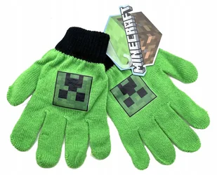 Rękawiczki Minecraft Creeper Zielono-Czarne Dla Dz - Rękawiczki dla dzieci - miniaturka - grafika 1