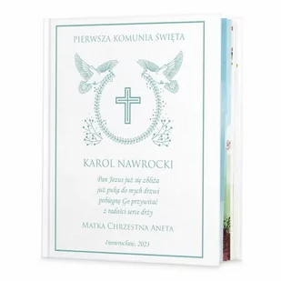 Murrano Historie opowieści biblijne z nadrukiem dla chłopca na komunię KZ-HB-028 - Pamiątka Chrztu Świętego - miniaturka - grafika 1