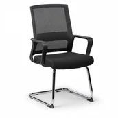 Fotele i krzesła biurowe - B2B Partner Krzesło konferencyjne Low, czarny 407021 - miniaturka - grafika 1