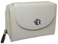 Portfele - Portfel Damski Skóra Licowa ROVICKY Suwak Na Zewnątrz RFID Kuferek RV-1827-AAX BIAŁY 13 x 10 x 4 [cm] - miniaturka - grafika 1