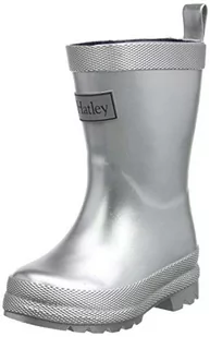Hatley kalosze dziewczęce z nadrukiem Wellington Rain Boots, Srebrny Shimmer 020 szary, 21 EU - Kalosze damskie - miniaturka - grafika 1