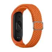 Akcesoria do smartwatchy - Hurtel Strap Fabric opaska do Xiaomi Mi Band 6 / 5 / 4 / 3 pleciony materiałowy pasek bransoletka pomarańczowy - miniaturka - grafika 1