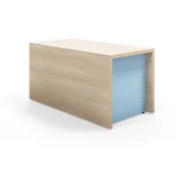 Meble do szkół i przedszkoli - Wielopoziomowy moduł sceniczny TOGETHER, 800x400x400 mm, jesion, błękitny - miniaturka - grafika 1