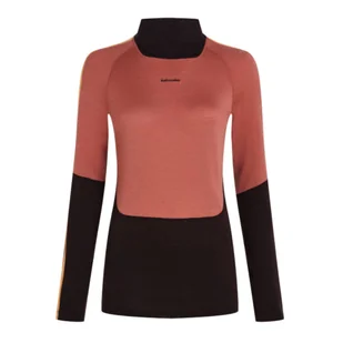 Koszulka damska Icebreaker Merino 200 Oasis Sonebula LS High Neck Bitterswee/Cedar/Felds/Cb L - Koszulki i topy damskie - miniaturka - grafika 1