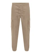 Spodnie męskie - ONLY & SONS Bojówki "Garda" w kolorze beżowym - miniaturka - grafika 1