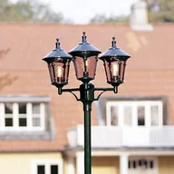 Lampy ogrodowe - Konstsmide Latarnia ogrodowa Virgo, 3-pkt., ciemnozielona - miniaturka - grafika 1