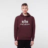 Bluzy męskie - Alpha Industries BASIC HOODY DEEP MAROON - miniaturka - grafika 1