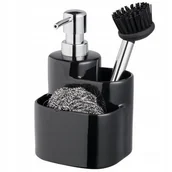 Mydelniczki i dozowniki mydła - Kompaktowy dozownik 4 KITCHEN czarny zestaw 3 el. 07674 - miniaturka - grafika 1